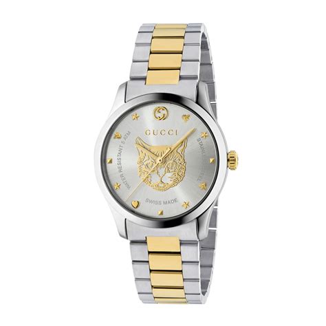 gucci watch silver women's|Gucci bezel watches for women.